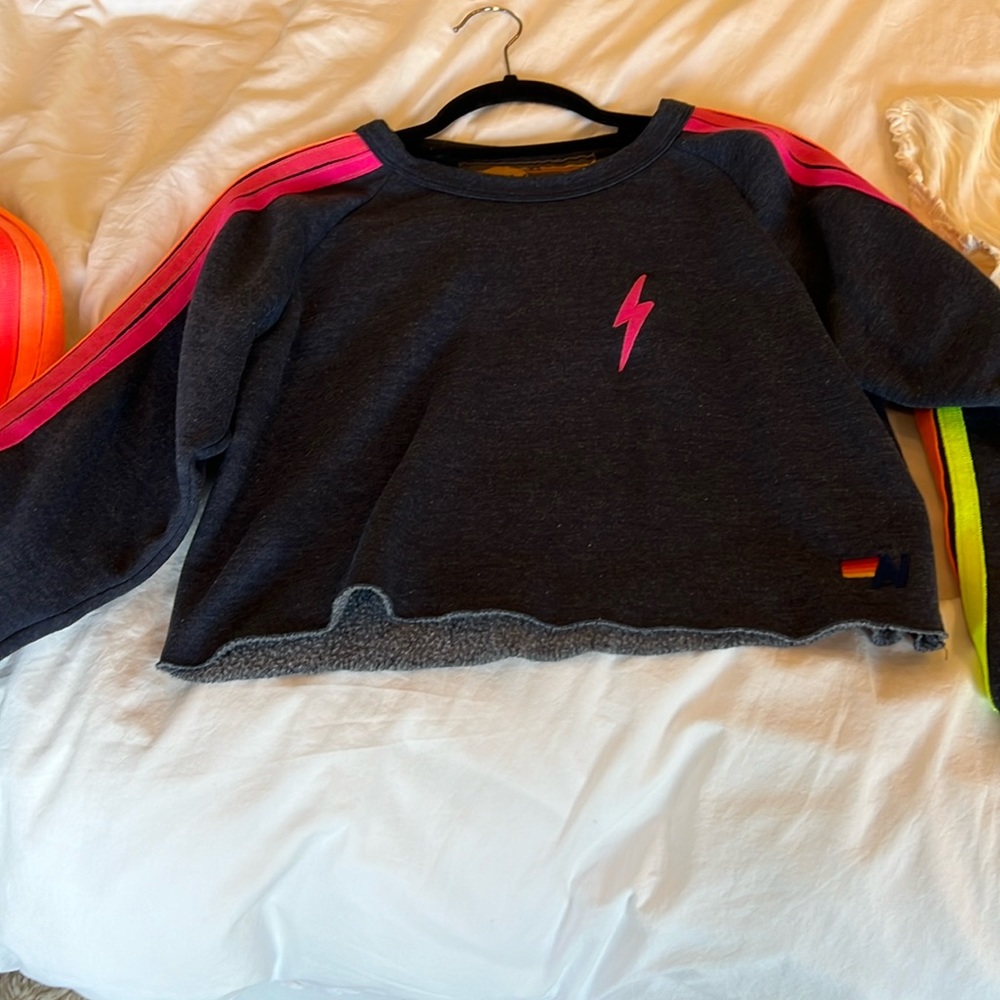 AVIATOR NATION/ cropped crew neck